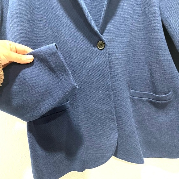 J. Crew cotton Deep Blue Single-Button Blazer XL - Picture 7 of 7